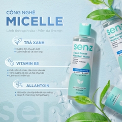 Nước Tẩy Trang SENZ Cấp Ẩm Sạch Sâu Aqua Boost Micellar Water 250ml