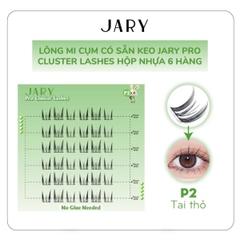 Lông Mi Cụm JARY Pro Cluster Lashes Có Sẵn Keo Tiện Lợi Mỏng Nhẹ Hộp Nhựa 6 Hàng