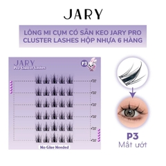 Lông Mi Cụm JARY Pro Cluster Lashes Có Sẵn Keo Tiện Lợi Mỏng Nhẹ Hộp Nhựa 6 Hàng