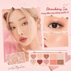 Bảng Phấn Mắt Má Đa Năng 10 Ô Pinkflash Mịn Lì Màu Siêu Đẹp, Full Face Tiện Lợi Multi Face Palette M02 120g