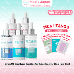 [MUA 1 TẶNG 3] Serum MD Care Hydra Burst Cấp Ẩm Sáng Da Giảm Thâm Nám Hàn Quốc 30ml-TẶNG 1 TONER PAD COLORKEY + 1 KHĂN TẨY TRANG COLORKEY + 1 MASK NMF