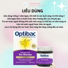 Viên Uống Optibac Tím Intimate Flora For Women Bổ Sung Lợi Khuẩn Hỗ Trợ Cân Bằng Vi Sinh Vùng Kín Phụ Nữ Hộp 30 Viên