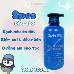Dầu Gội Xả Spes Axit Hyaluronic Muối Biển Sạch Sâu Kiềm Dầu Dưỡng Ẩm Phục Hồi Tóc Bồng Bềnh Chai 600ml