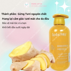 Dầu Gội Spes Collagen Chiết Xuất Gừng Sạch Sâu Giảm Gãy Rụng Tóc Chắc Khỏe Bồng Bềnh