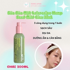 Sữa Rửa Mặt Sủi Bọt Lalarecipe Hemp Seed  Mild Cica 3In1 Sạch Sâu Cấp Ẩm Dịu Nhẹ Hàn Quốc