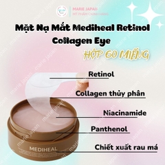 Mặt Nạ Mắt Mediheal Retinol Collagen Eye Ampoule Patch Dưỡng Sáng Mờ Nếp Nhăn Thâm Mắt Hàn Quốc Hộp 60 miếng