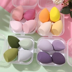 Set 3 Bông Tán Phấn Nền Túi Zip - Màu Ngẫu Nhiên