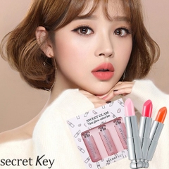 Set 3 Son Dưỡng Môi Có Màu Secret Key Sweet Glam Tint Glow Mini Kit
