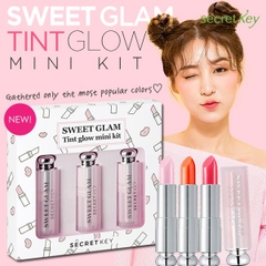 Set 3 Son Dưỡng Môi Có Màu Secret Key Sweet Glam Tint Glow Mini Kit