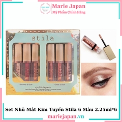 Set Nhũ Mắt Kim Tuyến Stila 6 Màu 2.25ml*6