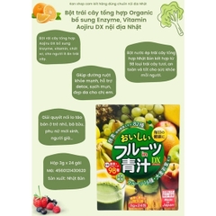 Bột Rau Củ Trái Cây Aojiru DX Tổng Hợp 98 Loại Bổ Sung Vitamin Dưỡng Chất Nhật Bản Hộp 24 Gói
