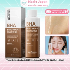 Toner DrCeutics Basic BHA 2% In Alcohol Tẩy Tế Bào Chết Giảm Mụn Thoáng Da 100ml