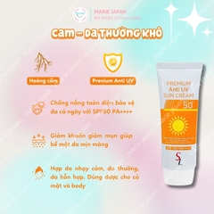 Kem Chống Nắng Smile Leader Nâng Tông Dưỡng Ẩm Chống Nước Sun Cream SPF50 Hàn Quốc Tuýp 60ml