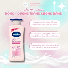 Dưỡng Thể Vaseline Bản Mỹ - HỒNG DƯỠNG TRẮNG Chai 725ml