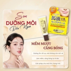 Son Dưỡng Loshi Horse Oil Dưỡng Ẩm Mềm Môi Căng Bóng Moisture Lip Cream Nhật Bản Thỏi 10g