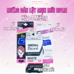 Miếng Dán Lột Mụn Mũi Biore Sạch Sâu Lỗ Chân Lông Mịn Màng Da Nhật Bản Hộp 4 Miếng
