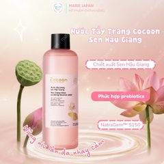 Nước Tẩy Trang Sen Hậu Giang Cocoon Sạch Bụi  Bẩn Siêu Mịn Dịu Êm Cho Da Rất Nhạy Cảm 500ml