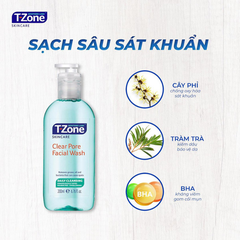 Sữa Rửa Mặt Dạng Gel Làm Sạch  Tinh Chất Tràm Trà Tzone- 200ml