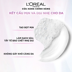 Sữa Rửa Mặt L'Oreal Paris Revitalift Hyaluronic Acid /Glycolic-Bright Glowing Daily Cleanser Foam Làm Sạch Sâu Cấp Ẩm Sáng Da Pháp - Tuýp 100ml