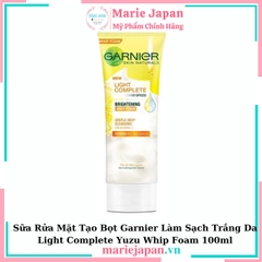 Sữa Rửa Mặt  Garnier Trắng Da Light Complete Yuzu Whip Foam 100ml
