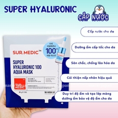 Mặt Nạ SURMEDIC Super Hyaluronic 100TM Aqua Mask Siêu Cấp Nước Cho Da Hàn Quốc 30g