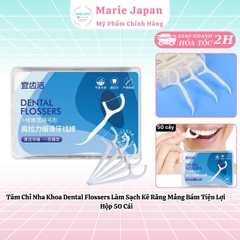 Tăm Chỉ Nha Khoa Dental Flossers Làm Sạch Kẽ Răng Mảng Bám Tiện Lợi Hộp 50 Cái