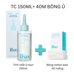 Tinh Chất Ủ Mụn Đầu Đen ILSO Melting Sebum Làm Mềm Sợi Bã Nhờn Hàn Quốc Hộp 150ml + 40 Miếng Bông Ủ