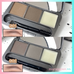 Bột Kẻ Chân Mày GOGO TALES 3 Ô Bền Màu Chống Thấm Nước Eyebrow Powder Kèm Cọ Vẽ 2 Đầu GT583