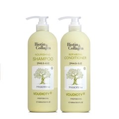 Set Dầu Gội Xả Biotin Collagen Giảm Rụng Phục Hồi Tóc Hư Tổn