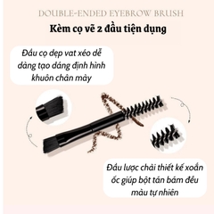 Bột Kẻ Mày 3 Ô Novo Kèm Cọ Tán 2 Đầu Tiện Lợi Giúp Lông Mày Mềm Mại Tự Nhiên Lâu Trôi Eyebrow Kit 5841