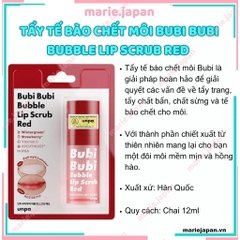 Tẩy Tế Bào Chết Môi Bubi Bubi Bubble Lip Scrub Red Sủi Bọt 10ml