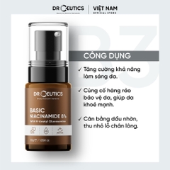 Serum DrCeutics B3 Basic Niacinamide 8% Sáng Da Mờ Thâm Kiềm Dầu Phù Hợp Cho Da Dầu Mụn - Chai 30g