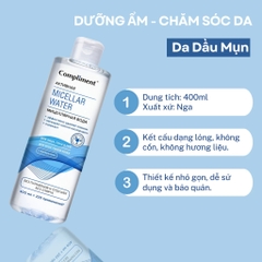 Nước Tẩy Trang Compliment Sạch Sâu Dịu Nhẹ Phù Hợp Mọi Loại Da Micellar Water 400ml