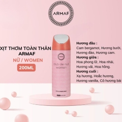 Xịt Thơm Toàn Thân Armaf Club De Nuit Women Siêu Thơm Quyến Rũ 200ml