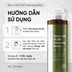 Nước Tẩy Trang DrCeutics Ultra-mild Olive Cleansing Water Lành Tính Dịu Nhẹ Làm Sạch Sâu Dưỡng Ẩm Dành Cho Mọi Loại Da 500ml