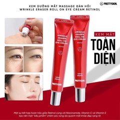 Kem Mắt Pretty Skin Wrinkle Eraser Roll On Eye Cream Retinol Dưỡng Sáng Giảm Thâm Quầng Mắt Làm Mờ Nếp Nhăn Hàn Quốc 30ml