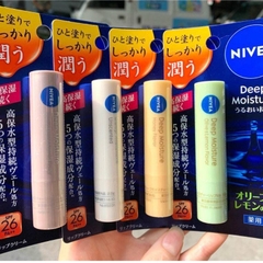 Son Dưỡng Môi Chống Nắng Nivea Làm Mềm Dưỡng Ẩm Hồng Môi SPF26 Nội Địa Nhật (Không Màu + Có Màu)