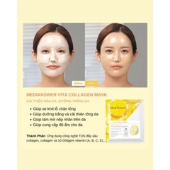 Mặt Nạ Thạch Medianswer Vita Collagen 83% Dưỡng Trắng Căng Bóng Da Miếng Lẻ
