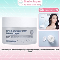 Kem Dưỡng Sur.Medic Dưỡng Trắng Căng Bóng Da Super Glutathione Enriched Cream 50mL