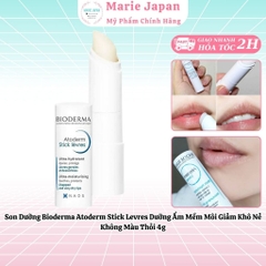Son Dưỡng Bioderma Atoderm Stick Levres Dưỡng Ẩm Mềm Môi Giảm Khô Nẻ Không Màu Thỏi 4g