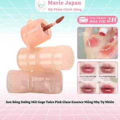 Son Bóng Dưỡng Môi Gogo Tales Pink Glaze Essence – Căng Bóng Môi, Mỏng Nhẹ Tự Nhiên, Dưỡng Ẩm Toàn Diện