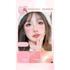 Bảng Má Hồng + Highlight 3 Ô Gogo Tales Tipsy Moment GT731 Dễ Tán Bám Màu Tốt Lên Màu Cực Xinh