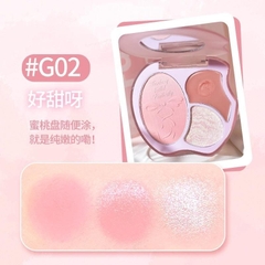 Bảng Má Hồng + Highlight 3 Ô Gogo Tales Tipsy Moment GT731 Dễ Tán Bám Màu Tốt Lên Màu Cực Xinh