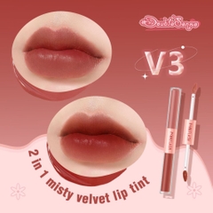 Son Kem Tint Hai Đầu PINKFLASH Duo 2 Trong 1 Nhung Mịn Lì Lâu Trôi L13