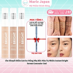 [MUA 1 TẶNG 1] Che Khuyết Điểm Catrice Mỏng Nhẹ Bền Màu Tự Nhiên Instant Bright  Serum Concealer 5ml -  TẶG CHÌ KẺ MẮT