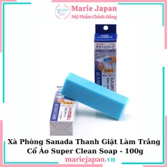 Xà Phòng Sanada Thanh Giặt Làm Trắng Cổ Áo Super Clean Soap - 100g