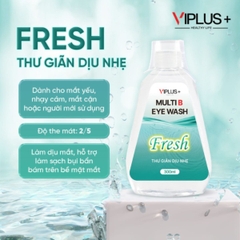 Nước Rửa Mắt VIPLUS+ Loại Bỏ Bụi Bẩn Dưỡng Ẩm Làm Dịu Mắt Multi B Eye Wash 300ml - TẶNG MẶT NẠ XÔNG HƠI MẮT
