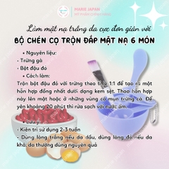 Bộ Chén Cọ Khuấy Trộn Đắp Mặt Nạ Bột - 6 Món