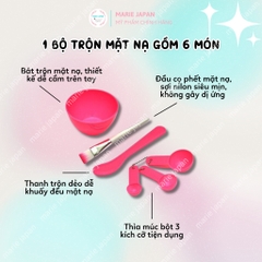 Bộ Chén Cọ Khuấy Trộn Đắp Mặt Nạ Bột - 6 Món