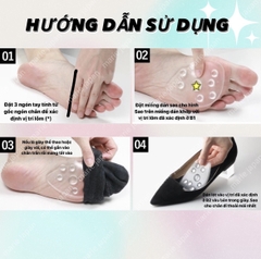 Đệm Lót Dán Giày Massage Lưu Thông Máu Thư Giãn Giảm Mỏi Lòng Bàn Chân Make Sheet Nhật Bản - Set 2 Miếng
